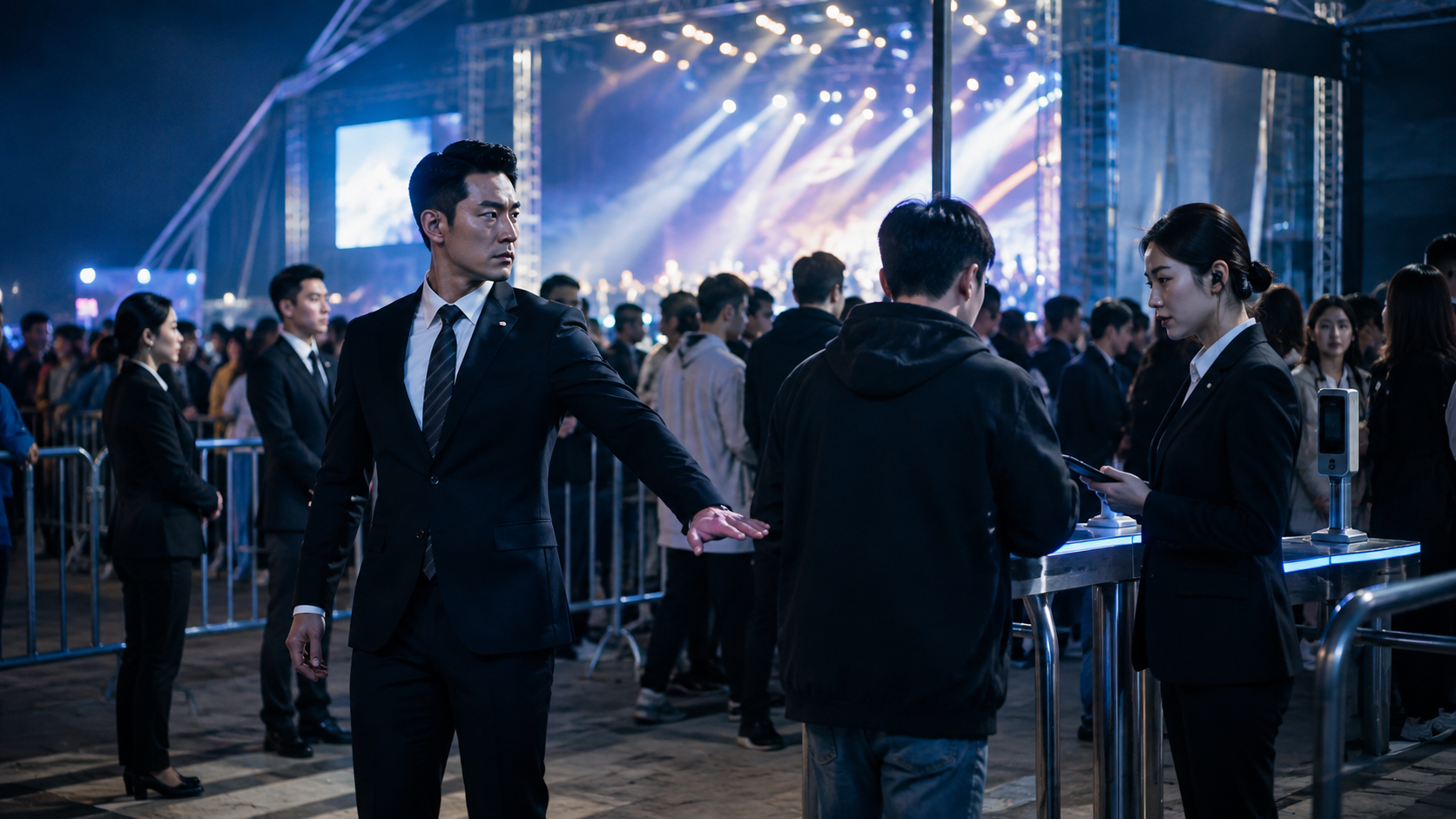공연장과 대규모 행사장의 지역행사 보안 이미지
